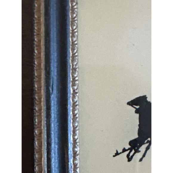 VTG Reliance small reverse painted silhouette picture YE COACH STOP T-2 Team B&W - Picture 4 of 7